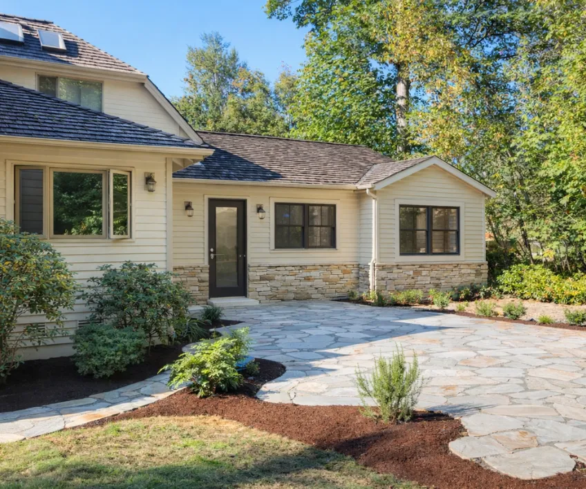 Attached accessory dwelling unit extension connected to a single family home in Dallas Texas